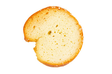 Crackers bruschetta with spices isolated on white background. File contains clipping path.