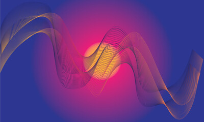 Graphics wave Background design with vector.