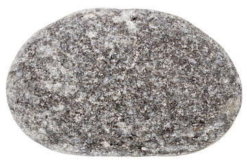 Top view of single gray pebble