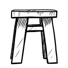 Stool vector illustration on white background