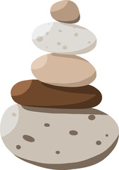 Vector stack of colorful stones