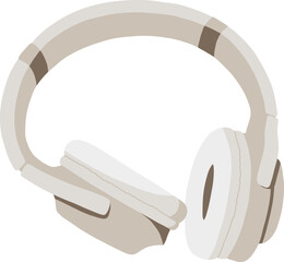Vector white over ear headphones