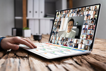Virtual Online Videoconference Meeting Chat