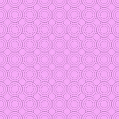 Obraz na płótnie Canvas Vector seamless pattern of pink rings. Suitable for printing on textile, fabric, wrappers, postcards