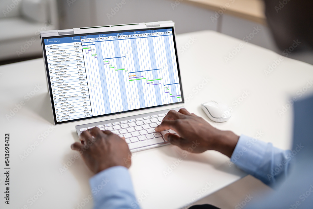Poster Gantt Software Project Document Plan List