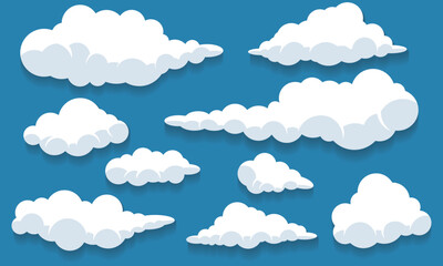 cute cartoon cloud collection