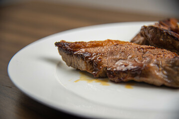 Beef cuts on white background