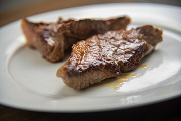 Beef cuts on white background