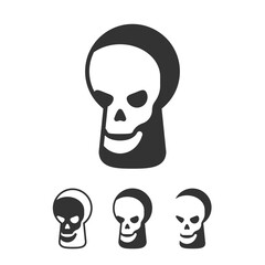 Skull looking through keyhole. - vector icon set