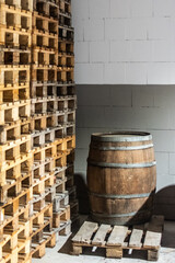 old wine barrels