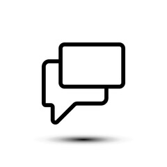 Naklejka premium Comment icon. chat sign. flat design vector illustration for web and mobile