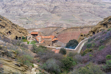 Fototapeta na wymiar View of the monastery complex of David Gareja of Eastern Georgia