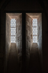 window in the church from inseide