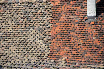 red roof tiles