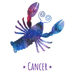 Galaxy zodiac sign Cancer.Watercolor - 543703233
