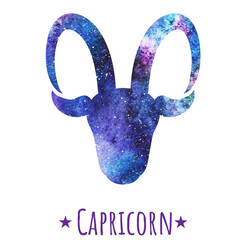 Galaxy zodiac sign Capricorn.Watercolor - 543703234