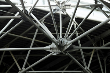 element of industrial architecture, a fragment of the lattice structure of the vault