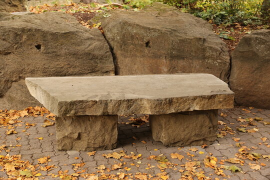 Stone Park Bench