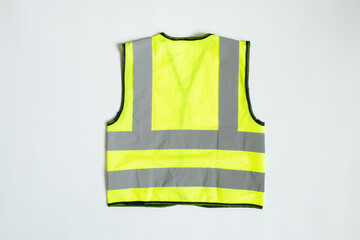 Reflective vest for children on a white background, special clothing