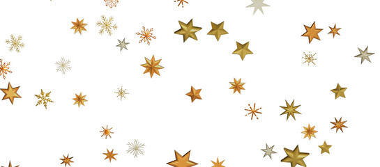 Fototapeta na wymiar Abstract Gold Star Falling Soft Focus Background, 3D rendering.