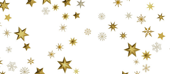 Holiday golden decoration, glitter frame isolated