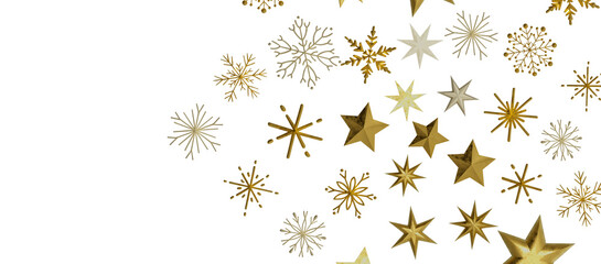 Winter christmas sky with falling snow