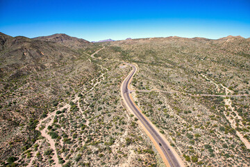 Bartlett Dam Road in the Arizona Desert