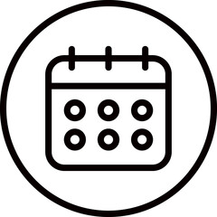 Calendar line icon. Date, time sign