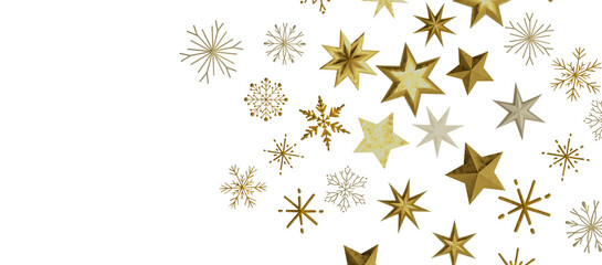 With Realistic Snowflakes Overlay On Light Silver Backdrop. Xmas Holidays