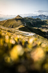 A tourist explores the area nearby the Maniva Pass, Northern Italy