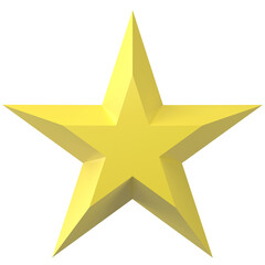 3D star. 3D illustration.