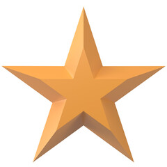 3D star. 3D illustration.