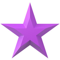 3D star. 3D illustration.