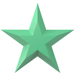 3D star. 3D illustration.