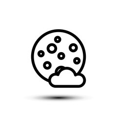 Moon icon. flat design vector illustration for web and mobile