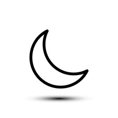 Fototapeta na wymiar Moon icon. flat design vector illustration for web and mobile