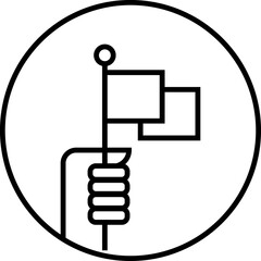 Flag line icon