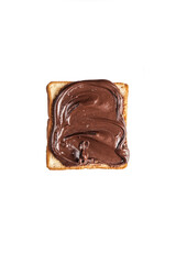 Isolated food photos of smeared chocolate paste