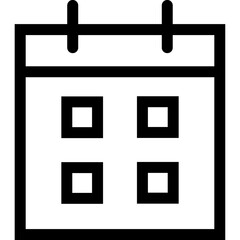 Date, time line sign. Calendar linear icon