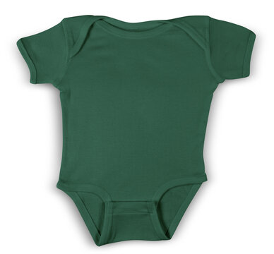 Isolated Green Baby Onesie Mockup