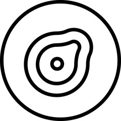 Exotic fruit line icon