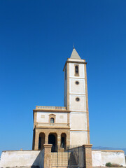 Fototapeta na wymiar Iglesia de las Salinas en Cabo de Gata