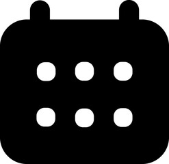 Calendar black glyph  icon 