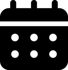 Calendar black glyph  icon 