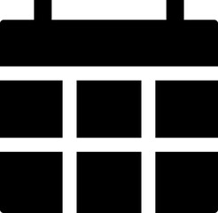 Calendar black glyph  icon 