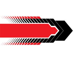 Vector stripe for a sports car, moto, boat, yacht. Vehicle sticker. Pattern for sportswear, toys, wall art. Arrow. Striped vector background.