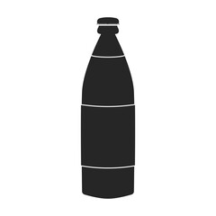 Bottle of soda vector icon.Black vector icon isolated on white background bottle of soda.