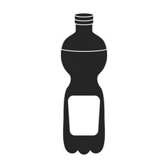 Bottle of soda vector icon.Black vector icon isolated on white background bottle of soda.