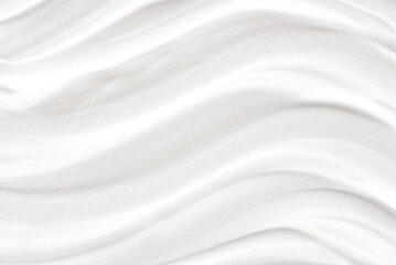Fototapeta na wymiar Texture of white cosmetic cream. Moisturizing cream background for dry skin care