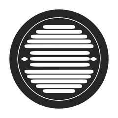 Manhole sewer vector black icon. Vector illustration hatch street on white background. Isolated black illustration icon of manhole sewer .